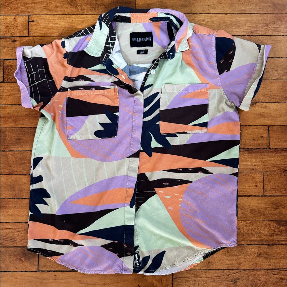 The Essential Button Up Shirt in Tropical Sunset